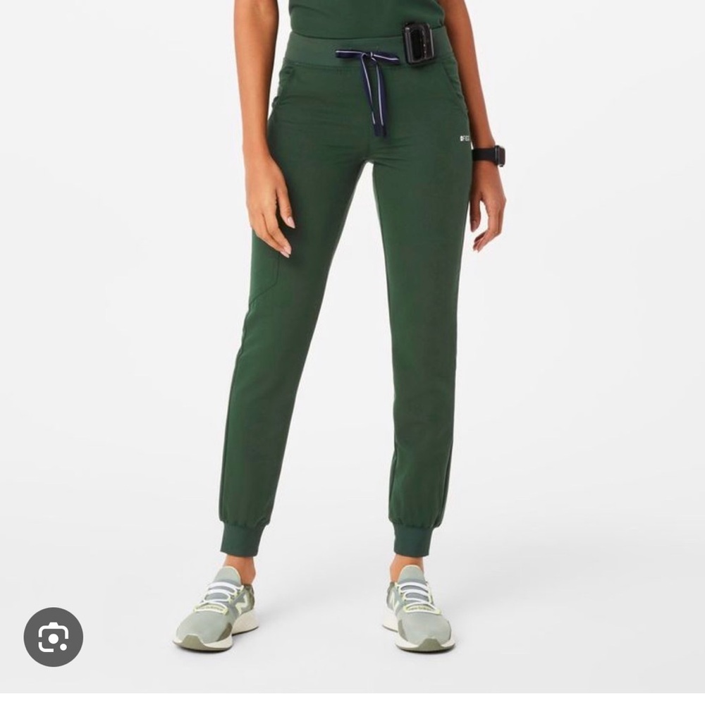 British Racing Green Figs scrub pants